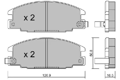 Комплект тормозных колодок AISIN BPIS-1900